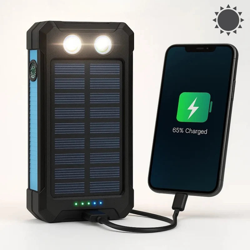 Solar Power Bank 500000mAh Dual USB Waterproof & Shockproof