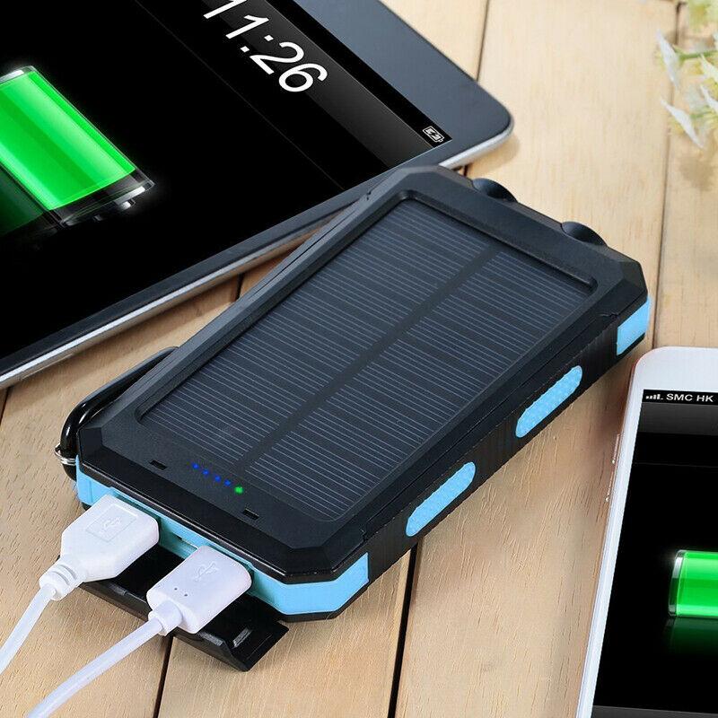 Solar Power Bank 500000mAh Dual USB Waterproof & Shockproof