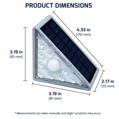 Solar Step Lights Solar-Powered Automatic Dusk Activation IP65 Waterproof