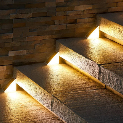 Solar Step Lights Solar-Powered Automatic Dusk Activation IP65 Waterproof