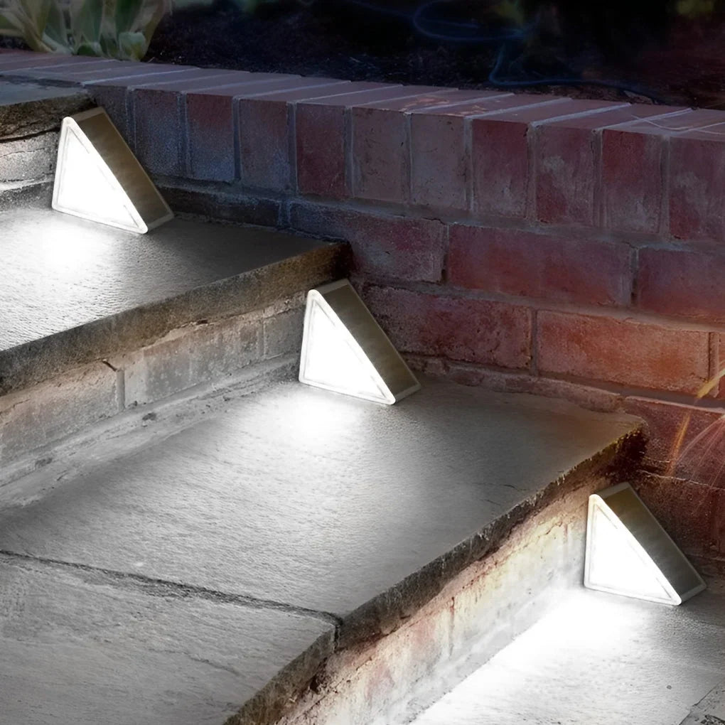 Solar Step Lights Solar-Powered Automatic Dusk Activation IP65 Waterproof