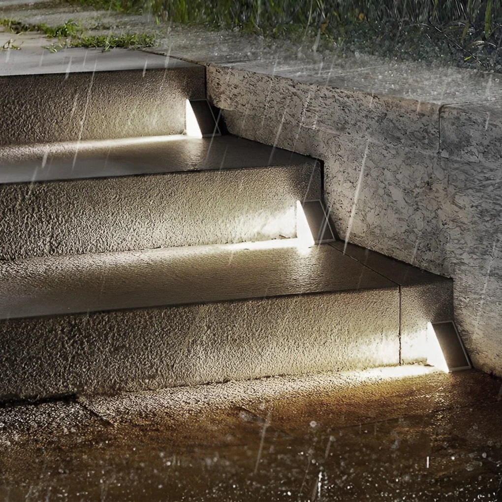 Solar Step Lights Solar-Powered Automatic Dusk Activation IP65 Waterproof