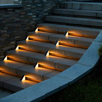 Solar Step Lights Solar-Powered Automatic Dusk Activation IP65 Waterproof