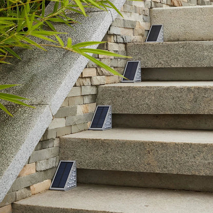 Solar Step Lights Solar-Powered Automatic Dusk Activation IP65 Waterproof