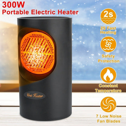 Space Heater Compact Spiral Energy Saving 300W Quiet