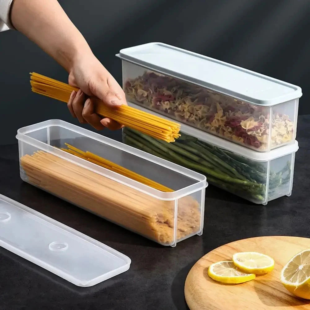 Spaghetti Storage Containers Airtight Stackable Set of 2