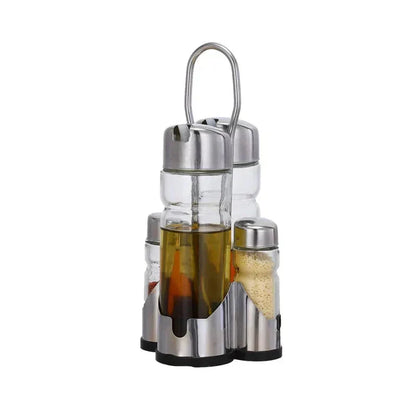 Spice Jar Set Clear Glass Space-Saving