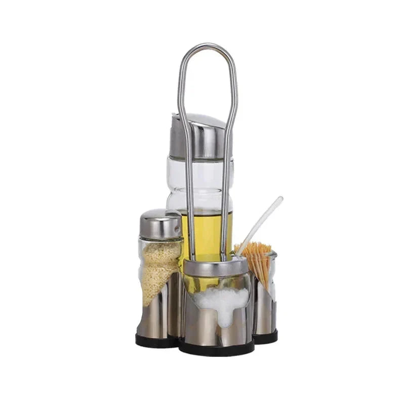 Spice Jar Set Clear Glass Space-Saving