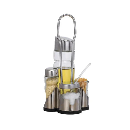 Spice Jar Set Clear Glass Space-Saving