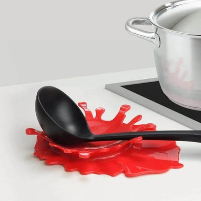 Spoon Rest Plastic Drip-Catching Compact Countertop Size