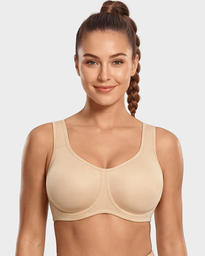 Sports Bra High-Impact Support External Underwire Breathable Mesh