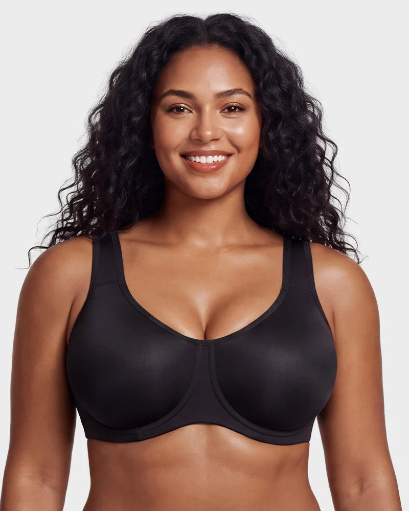 Sports Bra High-Impact Support External Underwire Breathable Mesh