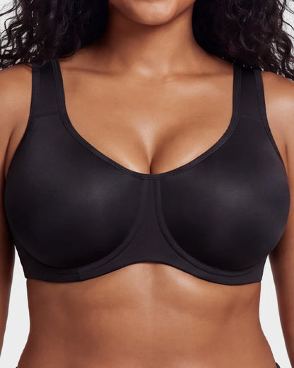 Sports Bra High-Impact Support External Underwire Breathable Mesh