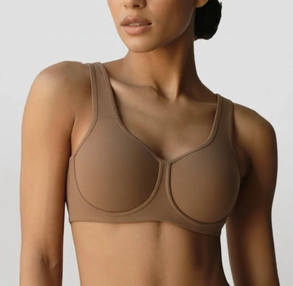 Sports Bra High-Impact Support External Underwire Breathable Mesh