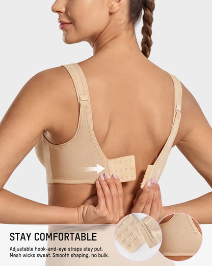 Sports Bra High-Impact Support External Underwire Breathable Mesh