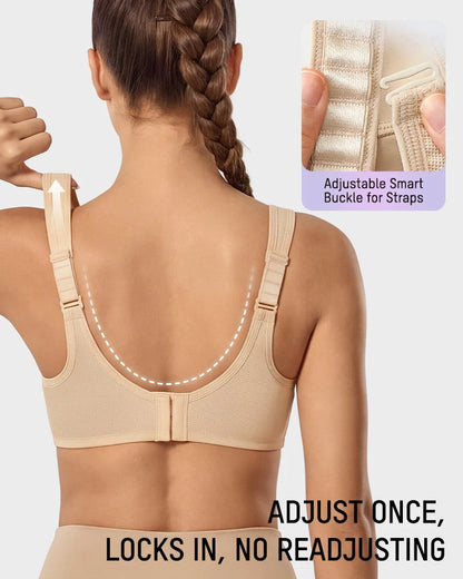 Sports Bra High-Impact Support External Underwire Breathable Mesh