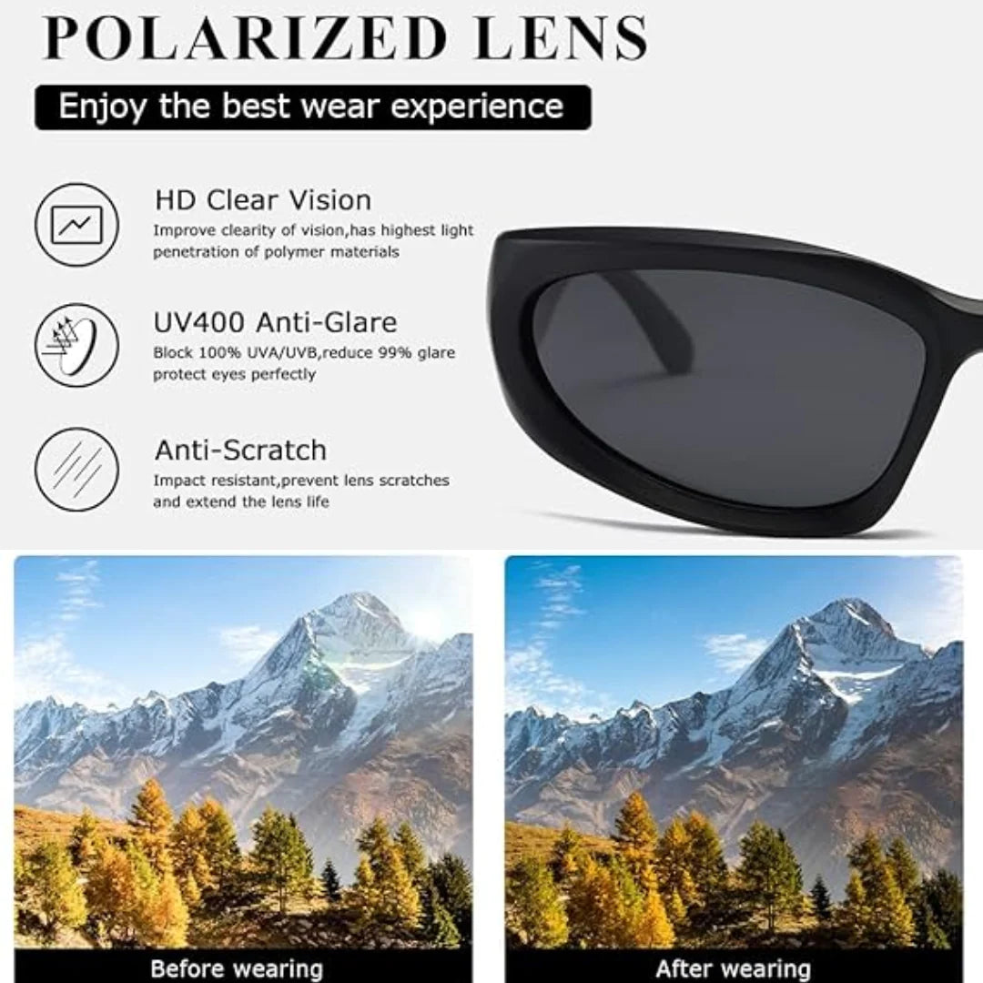 Sports Sunglasses Polarized UV400 Wrap-Around