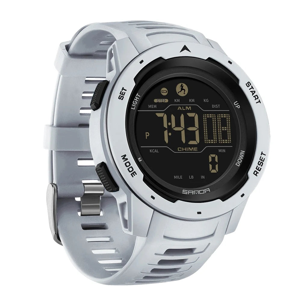 Sports Watch Digital Pedometer Waterproof 165 Ft Rubber Strap