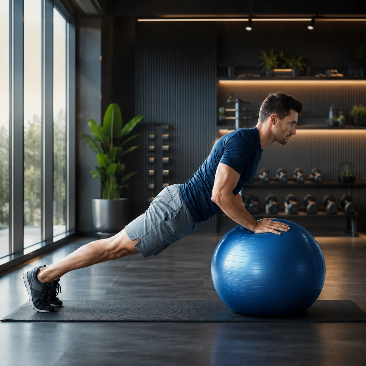 Stability Ball Anti-Burst PVC Non-Slip Pump Included