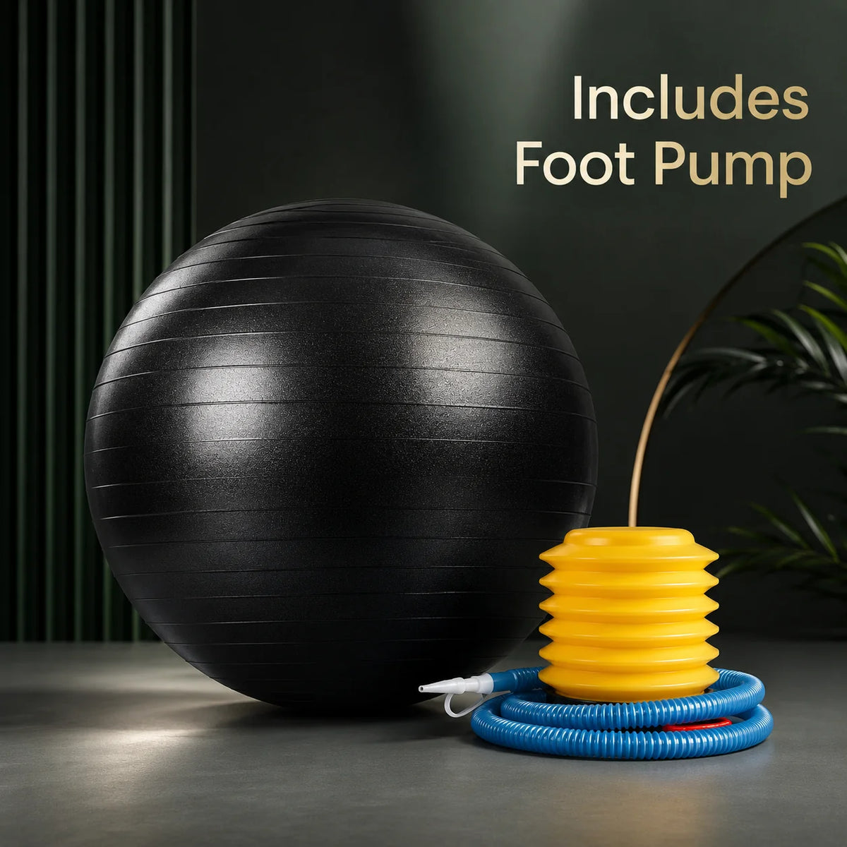 Stability Ball Anti-Burst PVC Non-Slip Pump Included