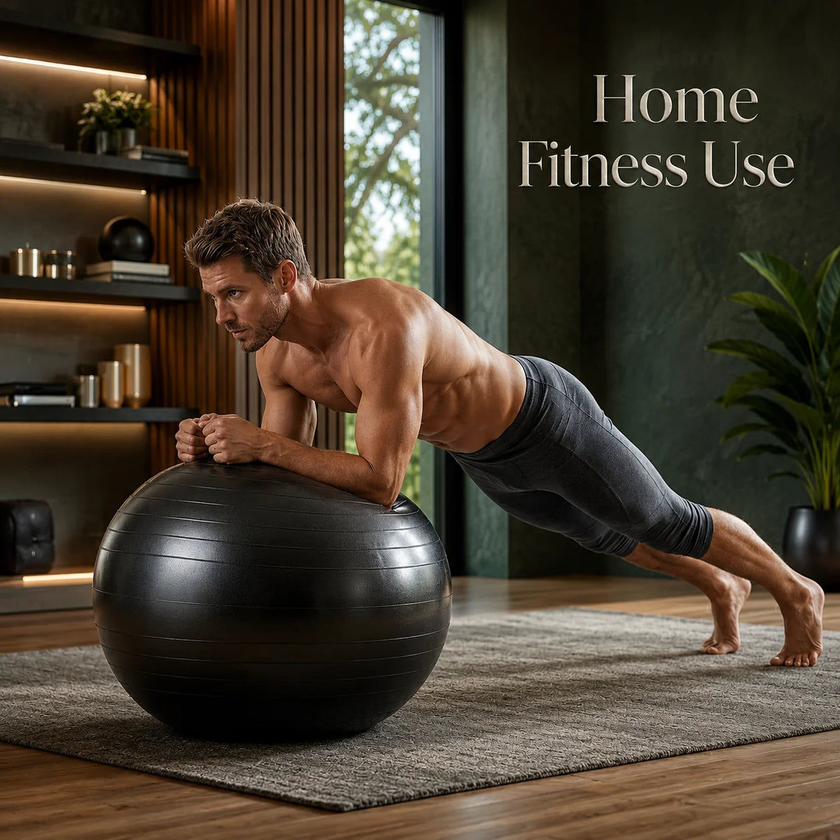 Stability Ball Anti-Burst PVC Non-Slip Pump Included