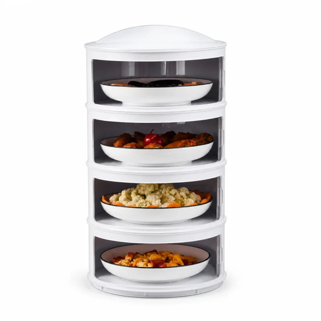Stackable Food Storage Container With Dustproof Lid