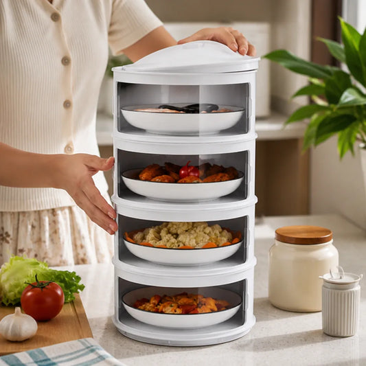 Stackable Food Storage Container With Dustproof Lid
