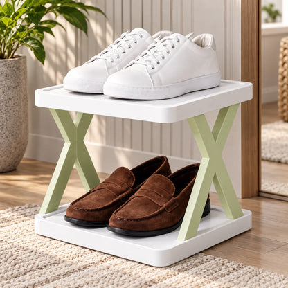 Stackable Shoe Rack Modular Tool-Free Space-Saving