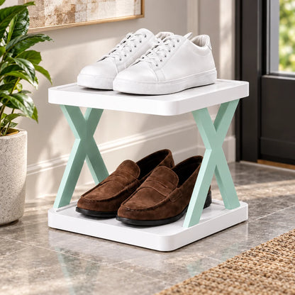 Stackable Shoe Rack Modular Tool-Free Space-Saving
