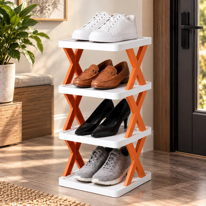 Stackable Shoe Rack Modular Tool-Free Space-Saving