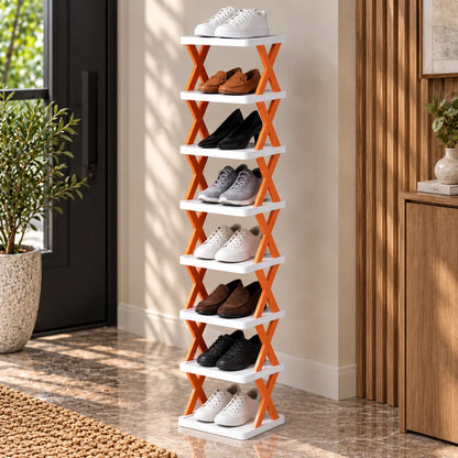 Stackable Shoe Rack Modular Tool-Free Space-Saving