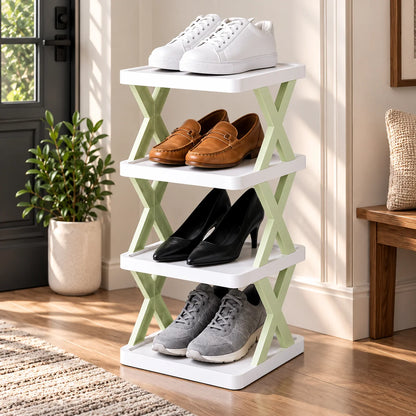 Stackable Shoe Rack Modular Tool-Free Space-Saving