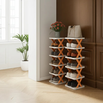 Stackable Shoe Rack Modular Tool-Free Space-Saving