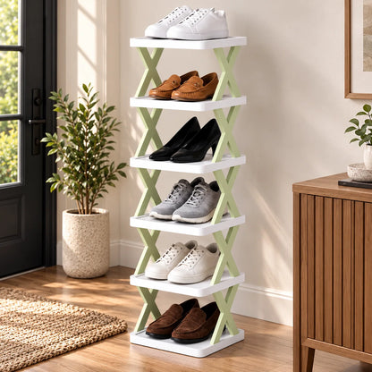 Stackable Shoe Rack Modular Tool-Free Space-Saving