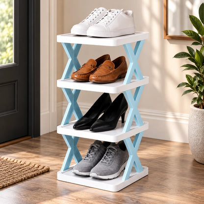 Stackable Shoe Rack Modular Tool-Free Space-Saving