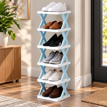 Stackable Shoe Rack Modular Tool-Free Space-Saving