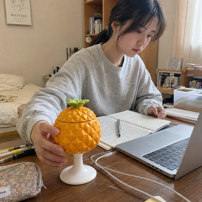 Stemmed Drinking Cup Tropical Fruit Design Two Capacity Options