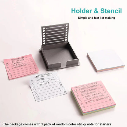 Sticky Note Organizer Compact ABS Writing Surface
