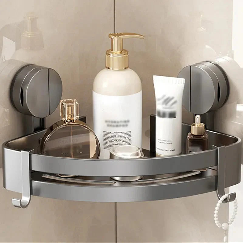 Storage Basket Aluminum Suction-Mount With Drainage Holes