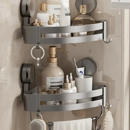 Storage Basket Aluminum Suction-Mount With Drainage Holes