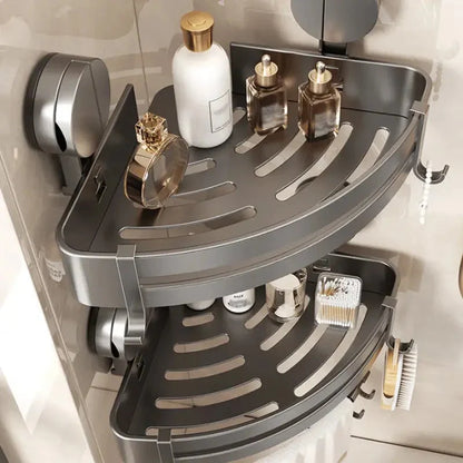 Storage Basket Aluminum Suction-Mount With Drainage Holes