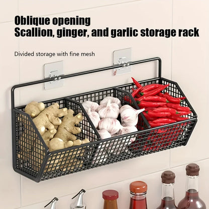 Storage Basket Wall-Mounted Rust-Resistant Open-Grid Metal