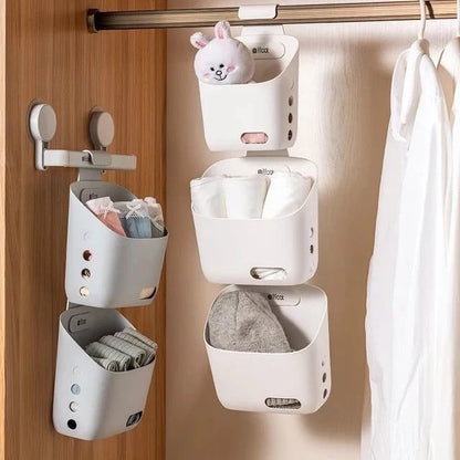 Storage Basket Wall-Mounted Stackable Plasticધાન