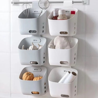 Storage Basket Wall-Mounted Stackable Plasticધાન