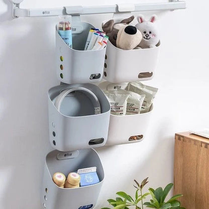 Storage Basket Wall-Mounted Stackable Plasticધાન
