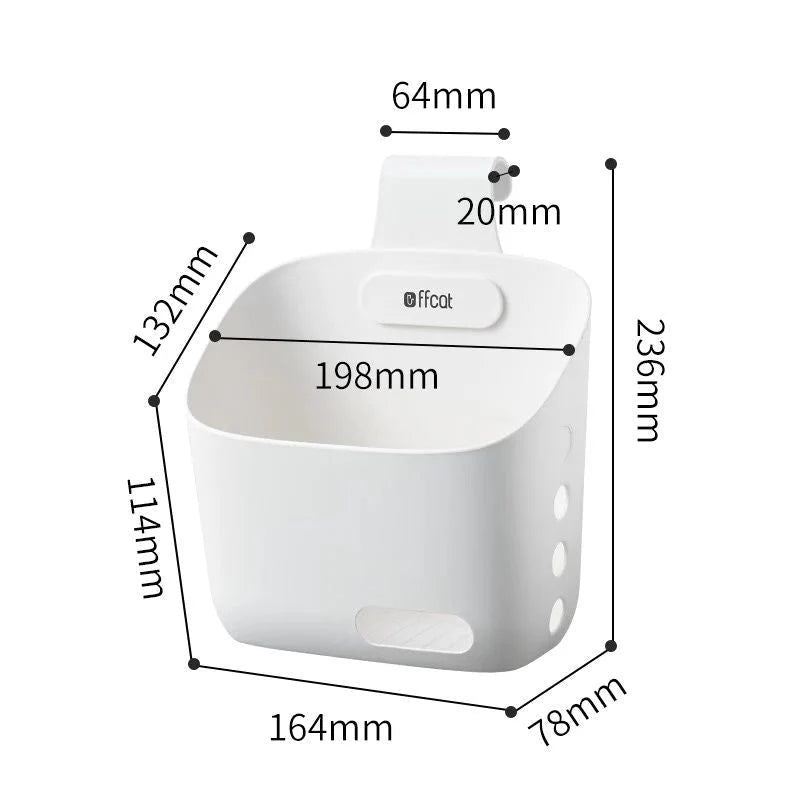 Storage Basket Wall-Mounted Stackable Plasticધાન
