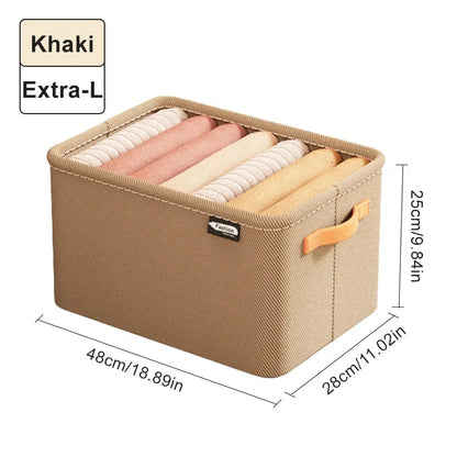 Storage Bin Foldable Stackable Reinforced Fabric Construction
