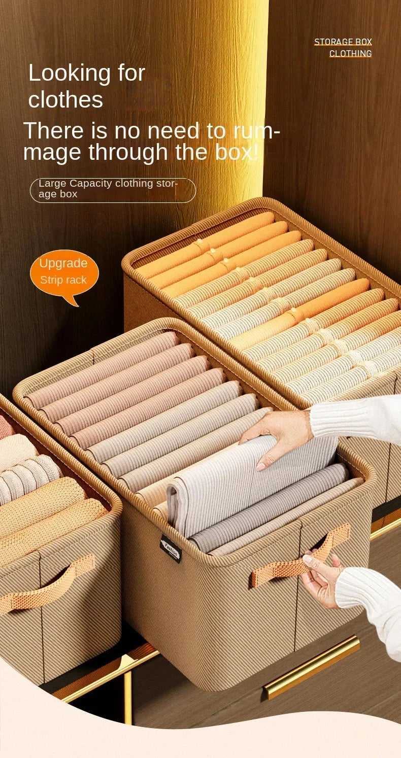 Storage Bin Foldable Stackable Reinforced Fabric Construction