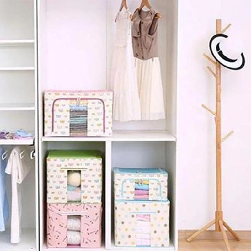 Storage Box Oxford Fabric Foldable Clear Window