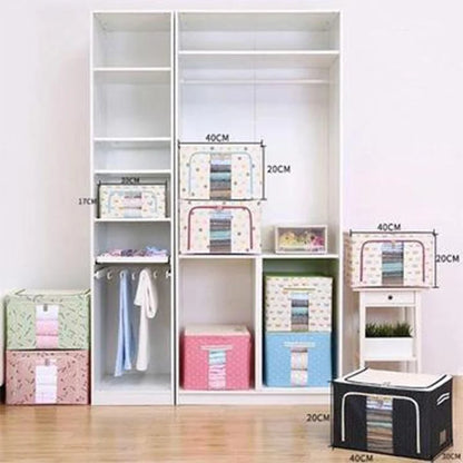 Storage Box Oxford Fabric Foldable Clear Window